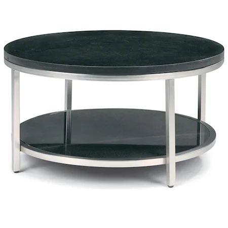 Round Cocktail Table with Granite Top